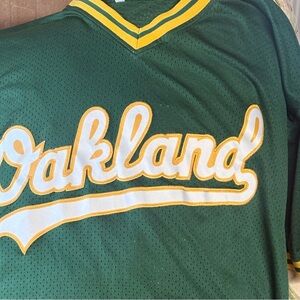 RICKY HENDERSON ARMY GREEN OAKLAND ATHLETICS JERSEY!
